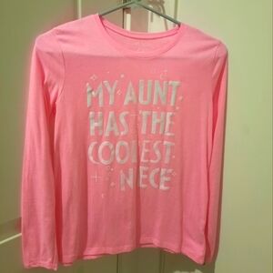 Girls pink graphic long sleeve t-shirt x-large